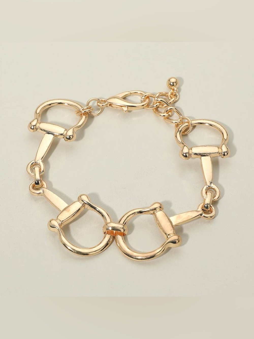 Metal Equestrian Link Bracelet